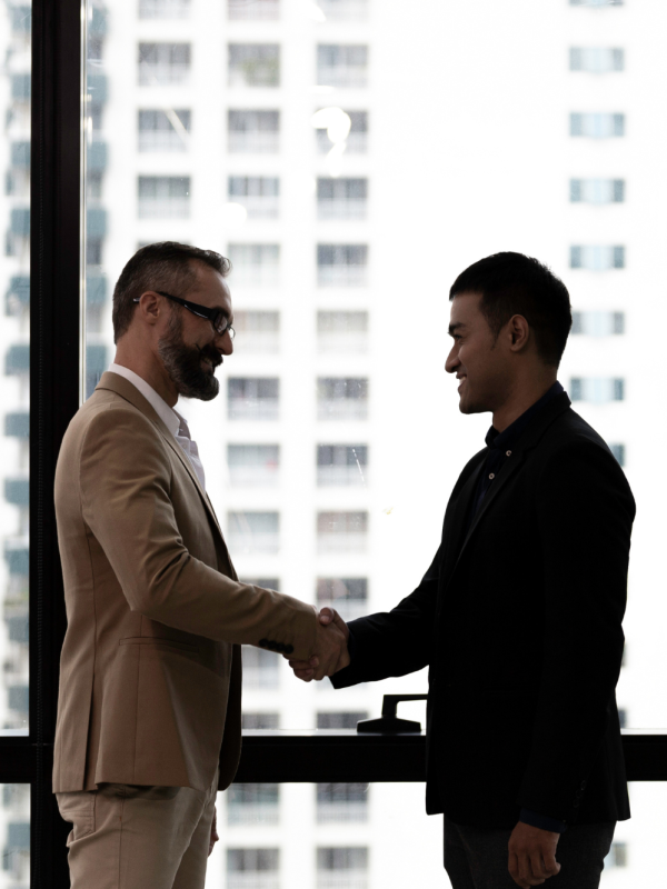 businessmen shaking hands